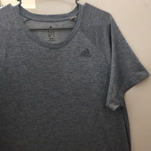 Adidas - Light Grayish-Blue Athletic Climalite Tee